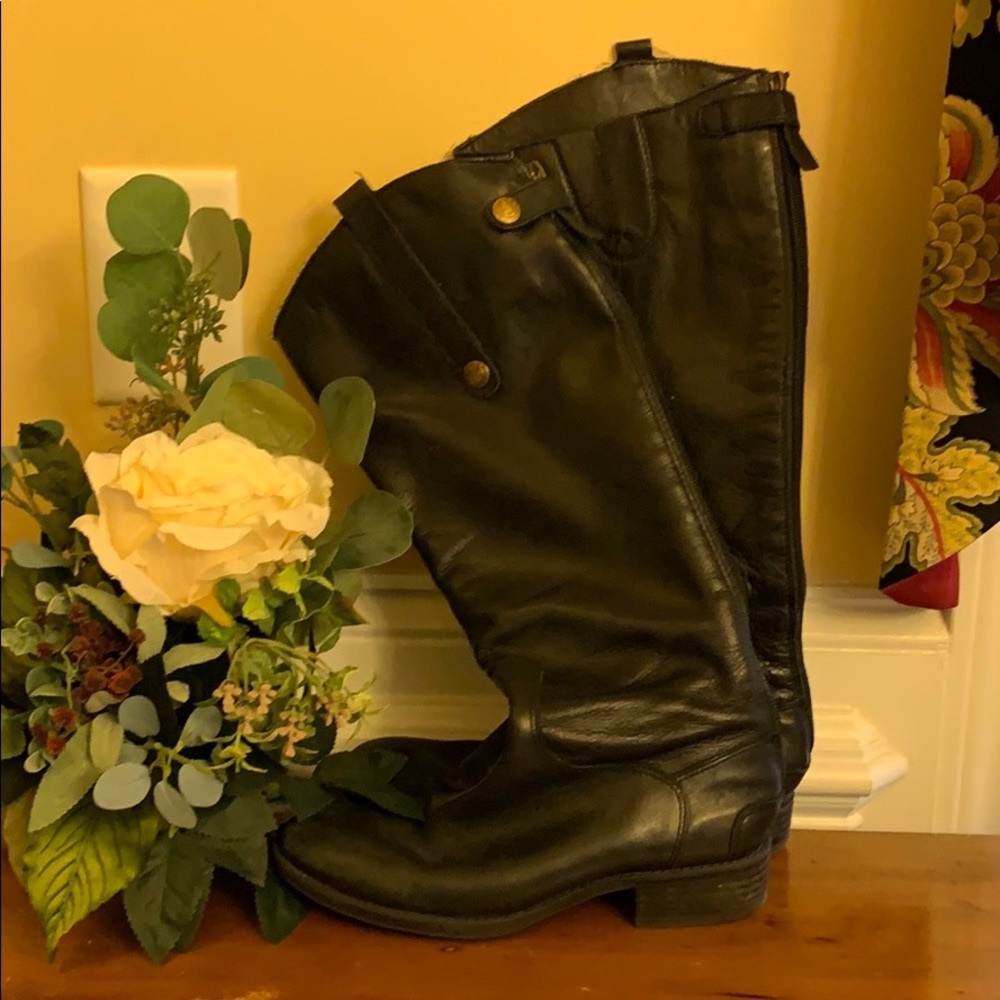 Sam Edelman Black leather riding boots sz 6